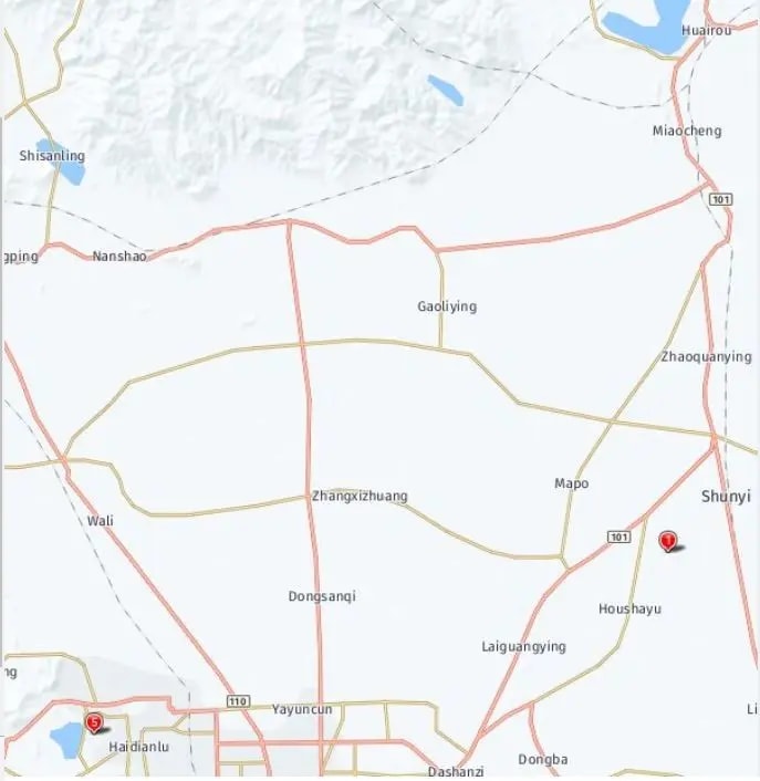 Tour map for Beijing & the Great Wall of China