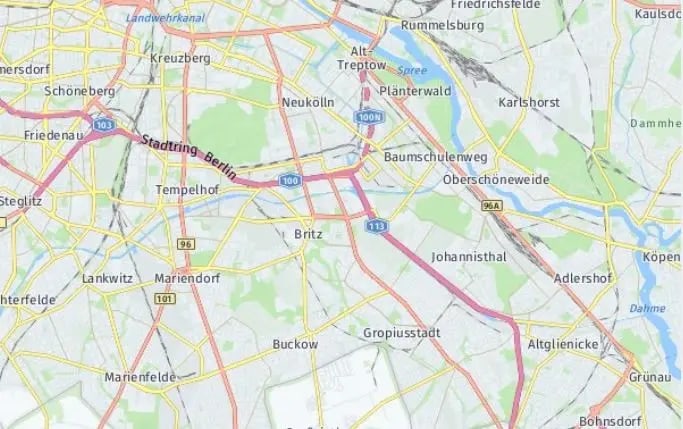 Tour map for Berlin Christmas Markets