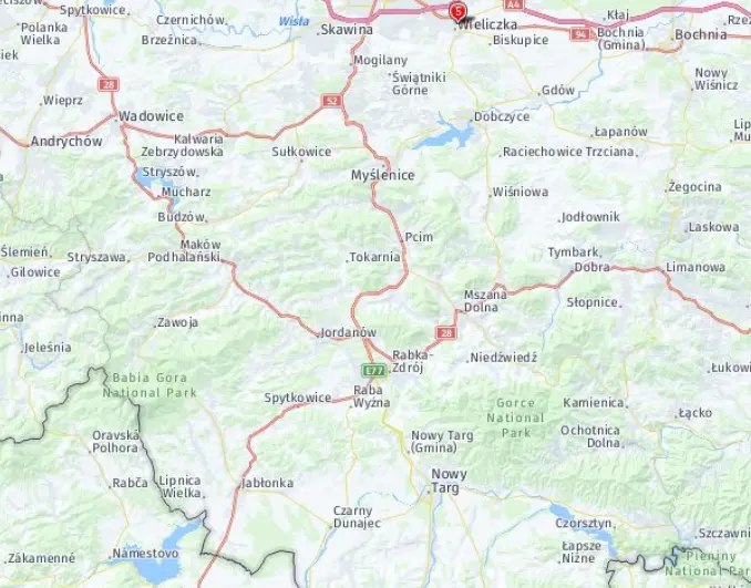 Tour map for Krakow Short Break