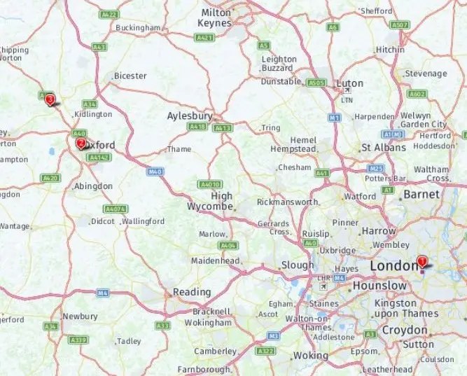 Tour map for London Short Break