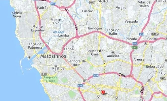 Tour map for Porto City Break