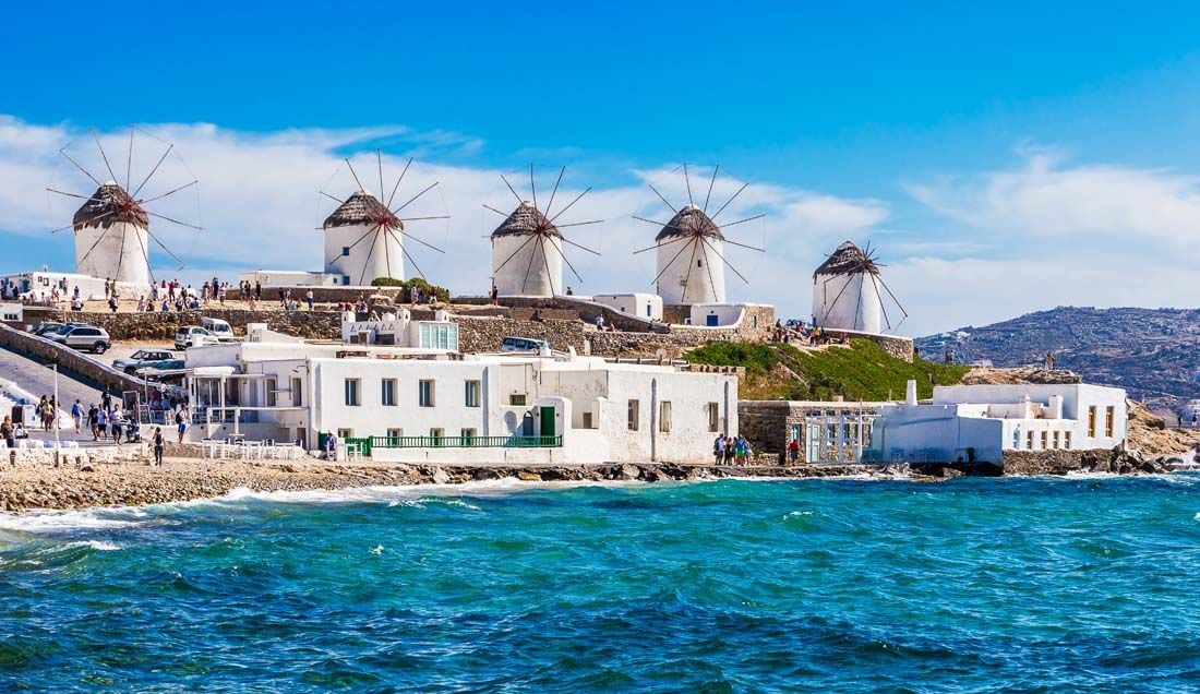 See the Flour Mills of Mykonos
