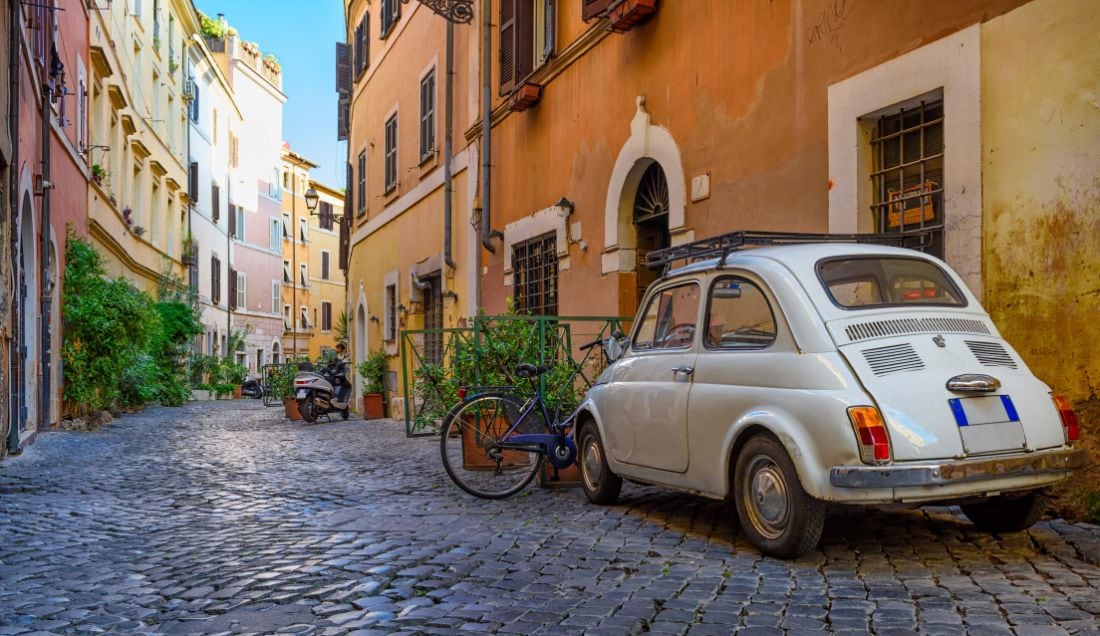 The vintage streets of Italy