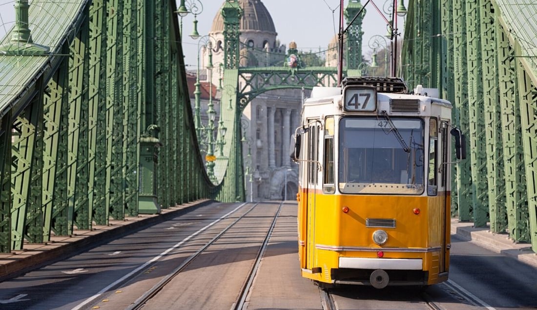 See the iconic trams of Budapest