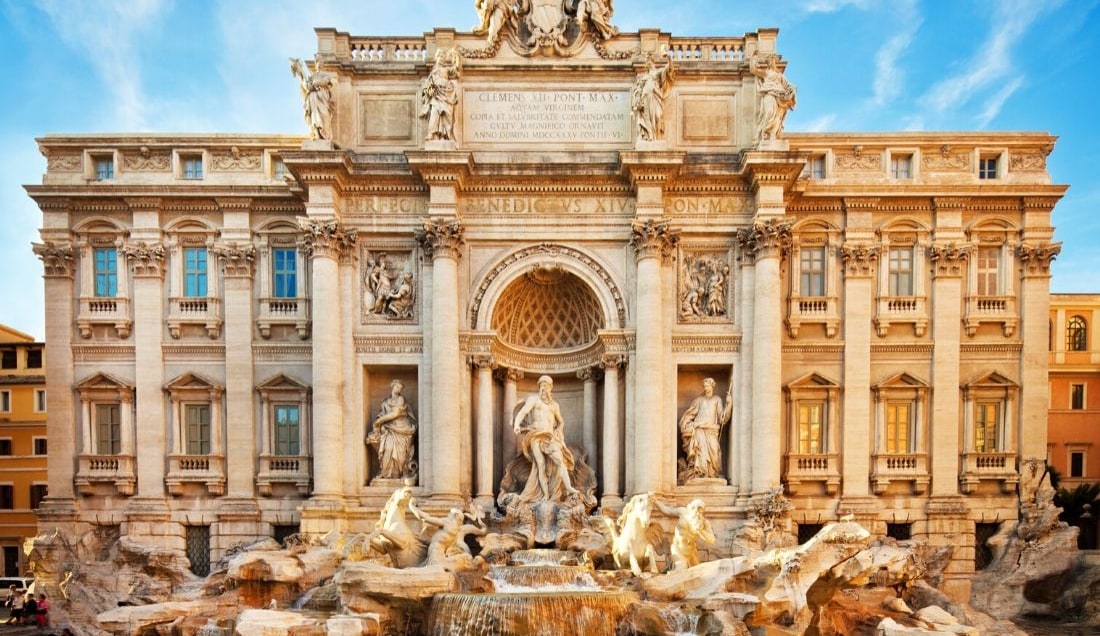 Make a wish at the Trevi Fountain