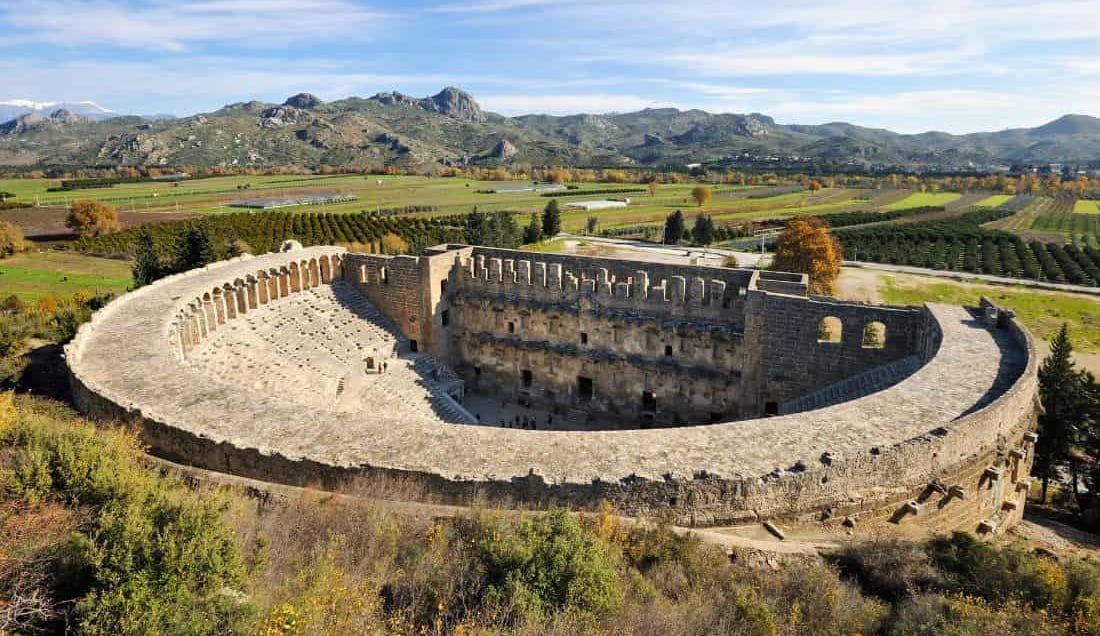 See the Roman amphitheatre in Aspendos