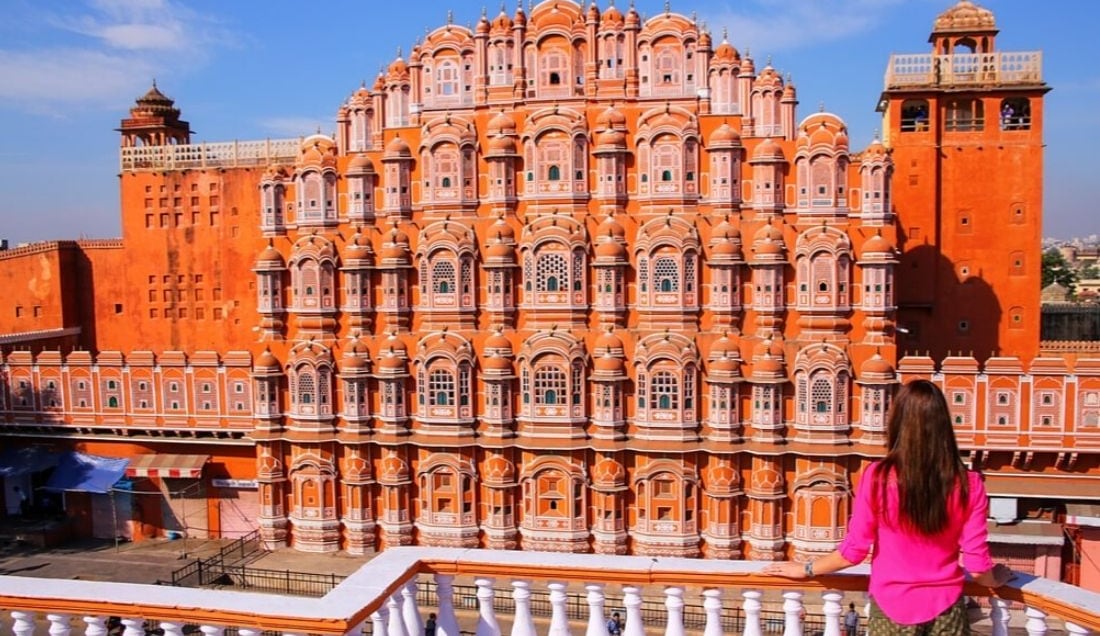 See the Pink palace Hawa Mahal
