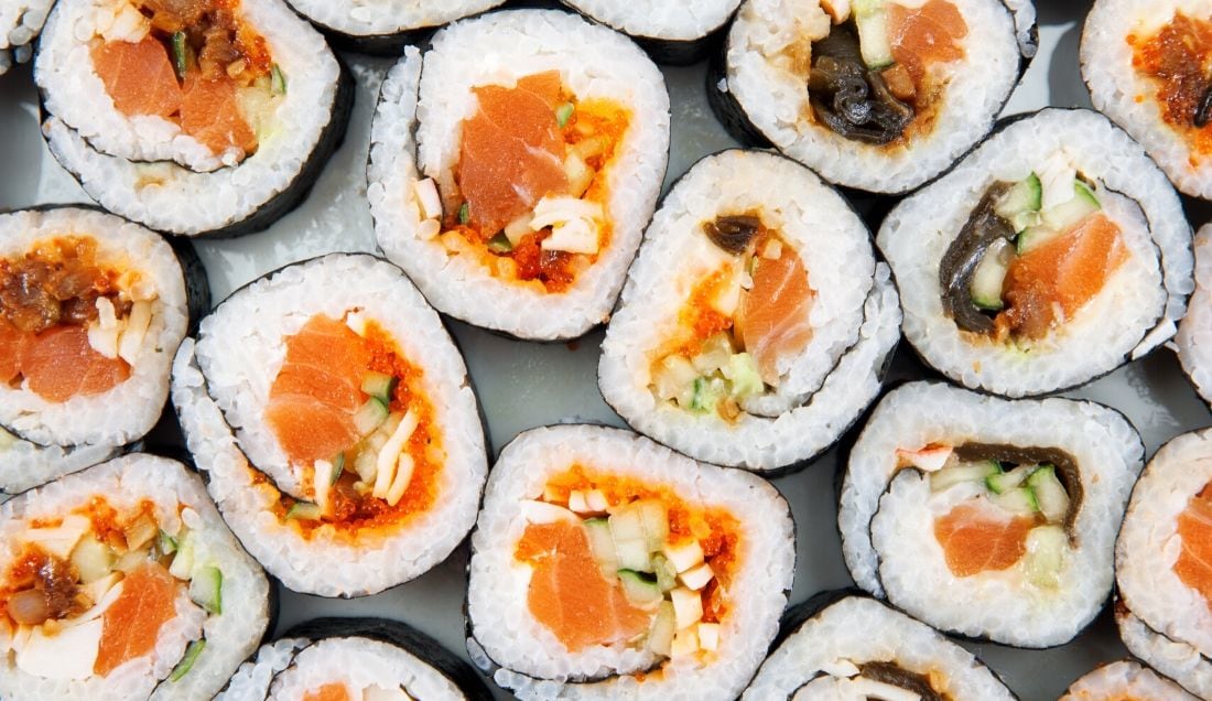 Enjoy sampling Sushi