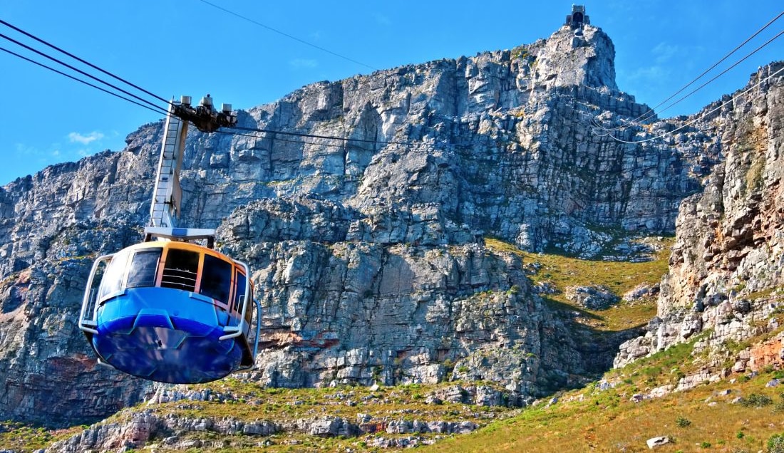 Table Mountain, during a short cable car ride