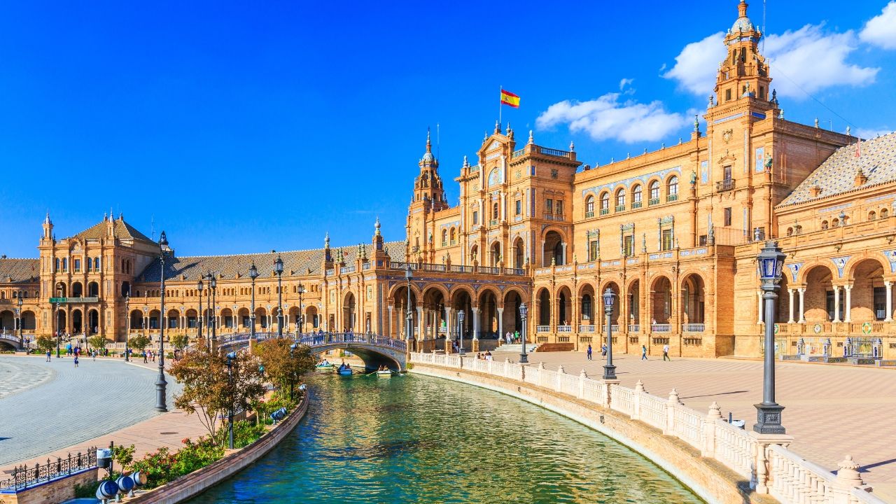 Plaza de España in Seville, Spain