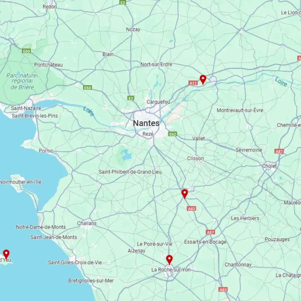 Tour map for Discover La Rochelle, Cognac & Fort Boyard