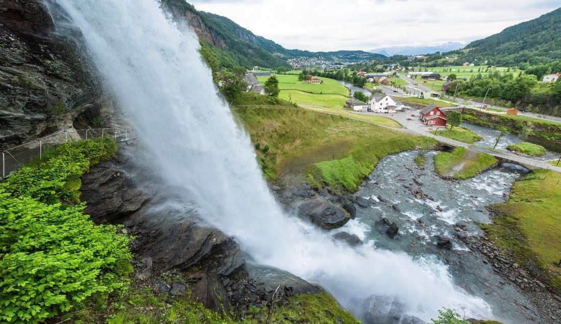 Visit Steindalsfossen waterfall