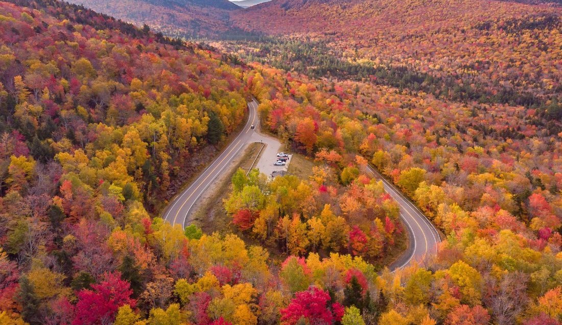 See the spectacular autumn colours on the Kancamagus Highway.