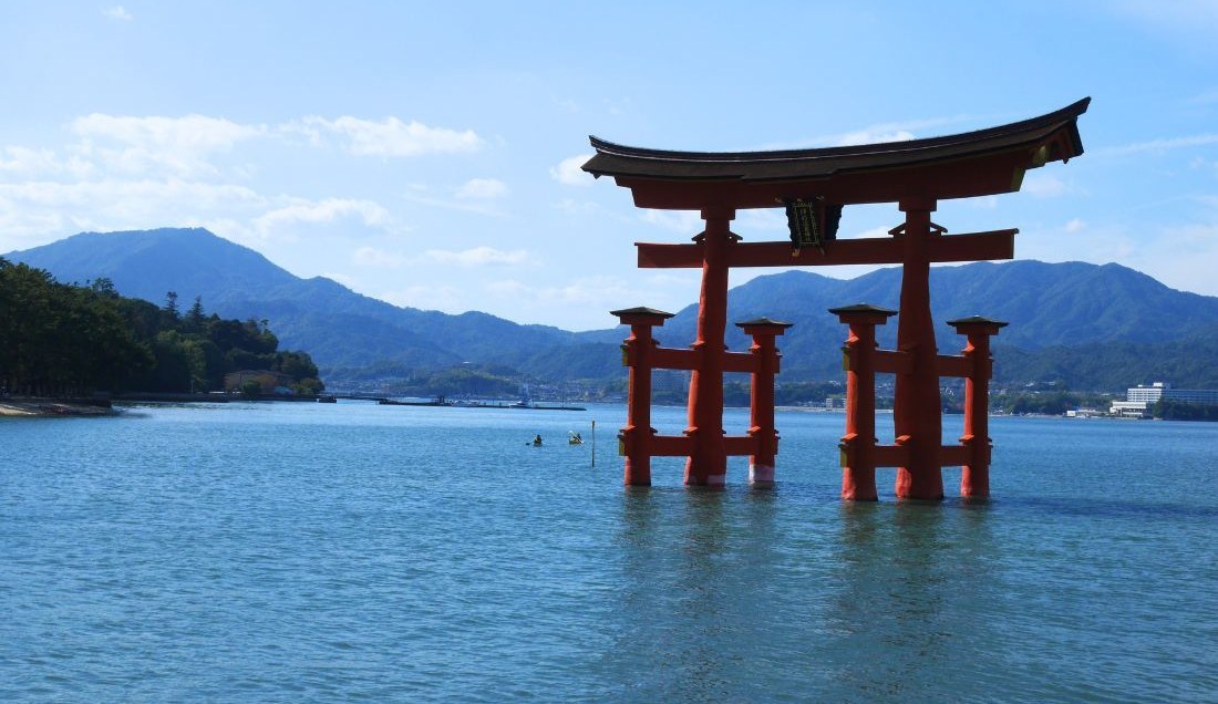 On an optional excursion see the famous floating torii gate of Itsukushima Shrine