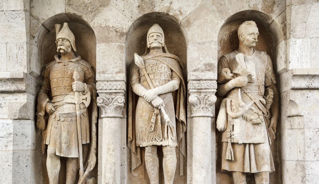 See stone carvings of early Hungarian rulers and warriors at Fisherman’s Bastion.