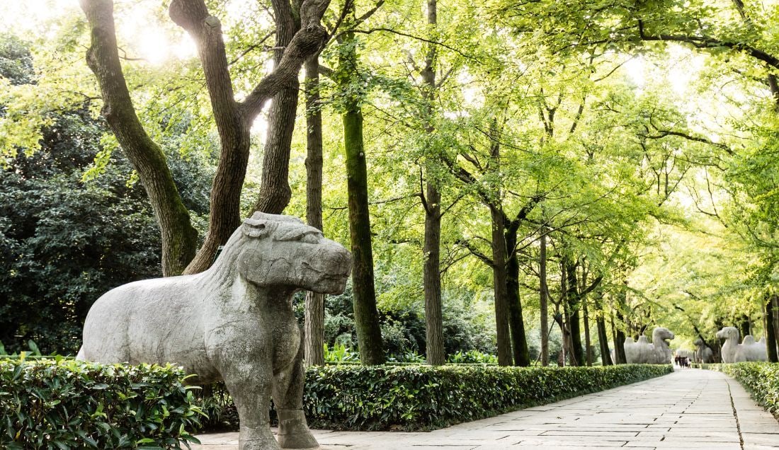 Stroll along the Sacred Way, lined with stone statues leading to the Ming tombs.