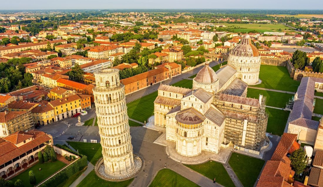 See the iconic Leaning Tower of Pisa. 