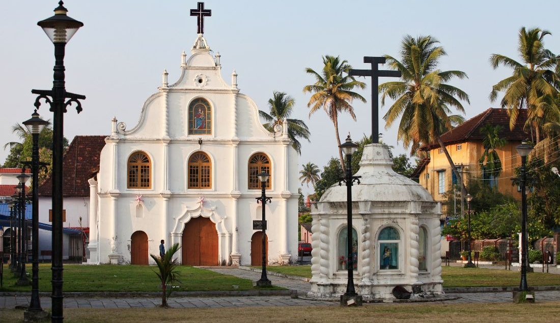 See St. Francis Church in Kochi, one of the oldest European churches in India.