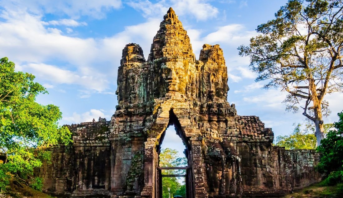 Step back in time at the historic city of Angkor Thom.