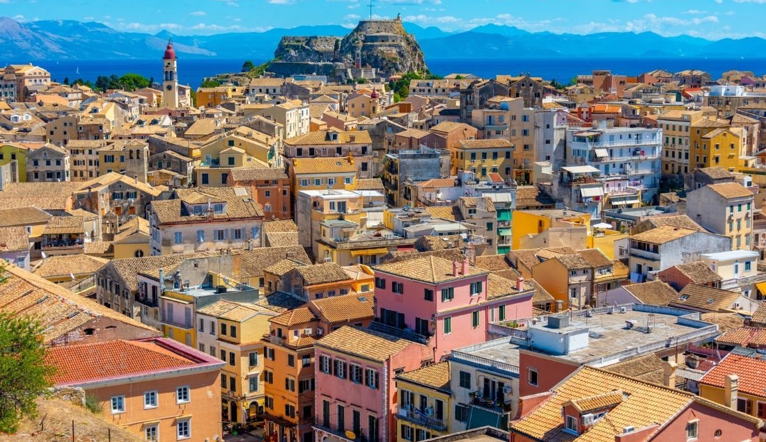 Discover the colourful old town of Corfu.