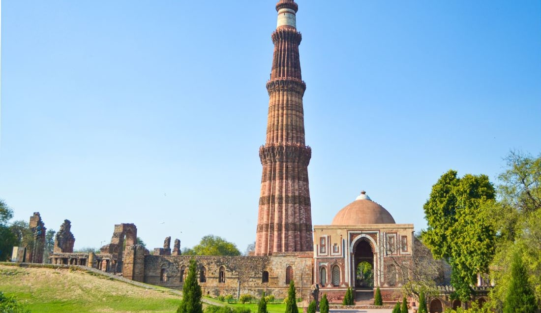 See the Qutub Minar, the world’s tallest brick minaret.