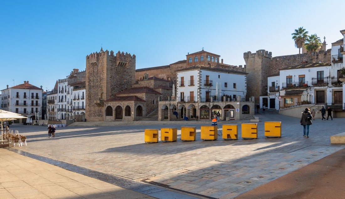 Stay in the charming city of Caceres. 