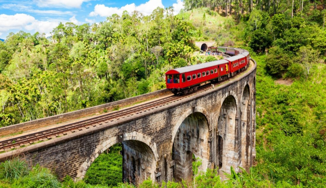 Enjoy a scenic train journey through the Sri Lankan countryside. 