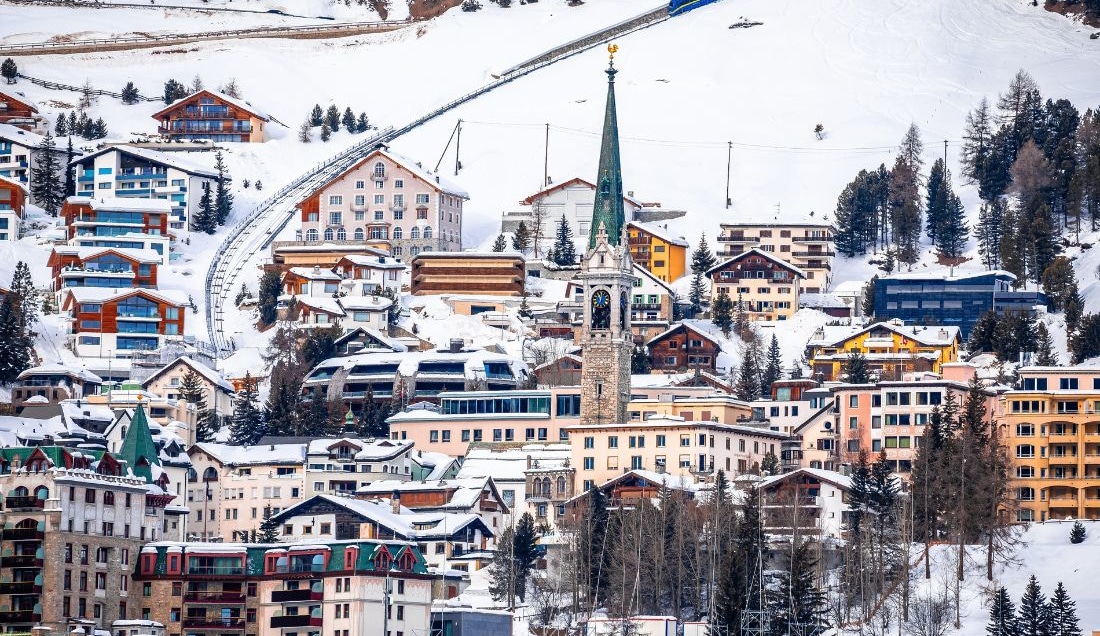 Visit the charming town of St Moritz
